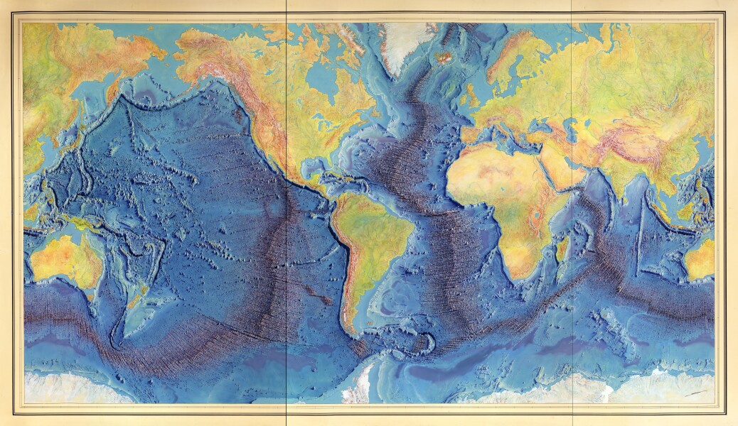 E308 - Map of the Ocean Floor 1977