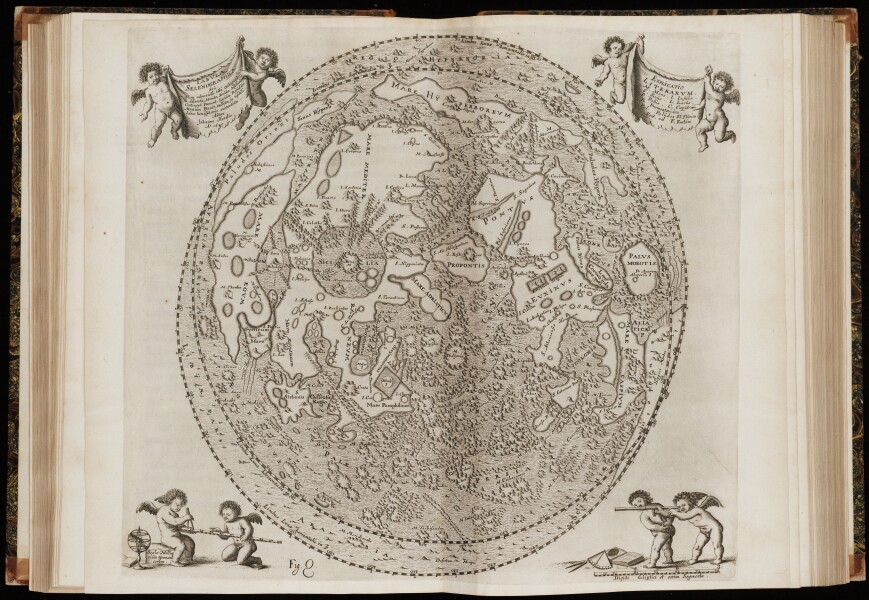 E308 - Johannes Hevelius map from Selenographia - 1647