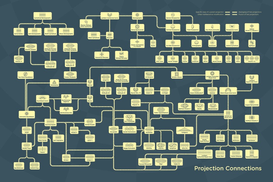 E316 - map projections - daniel huffman - 2022