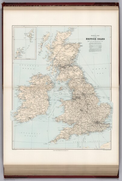 E316 - Railway map, British Isles - Edward Stanford - 1904 (Myer Liebman)