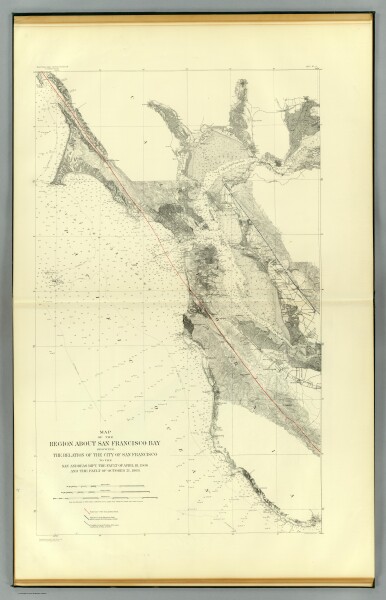 E316 - San Francisco Bay showing San Andreas Rift - California State Earthquake Investigation Commission - 1908 (Spencer Huang)
