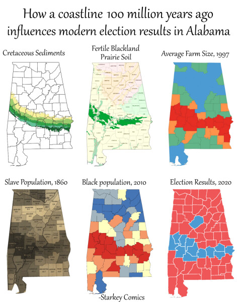 E316 - How a coastline 100 million years ago influences modern election results in Alabama (Ryan Guo)
