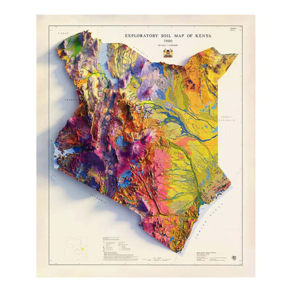 E316 - Kenya 1980 Shaded Relief Map - Sean Conway - 2021 (Luke Zanuck)