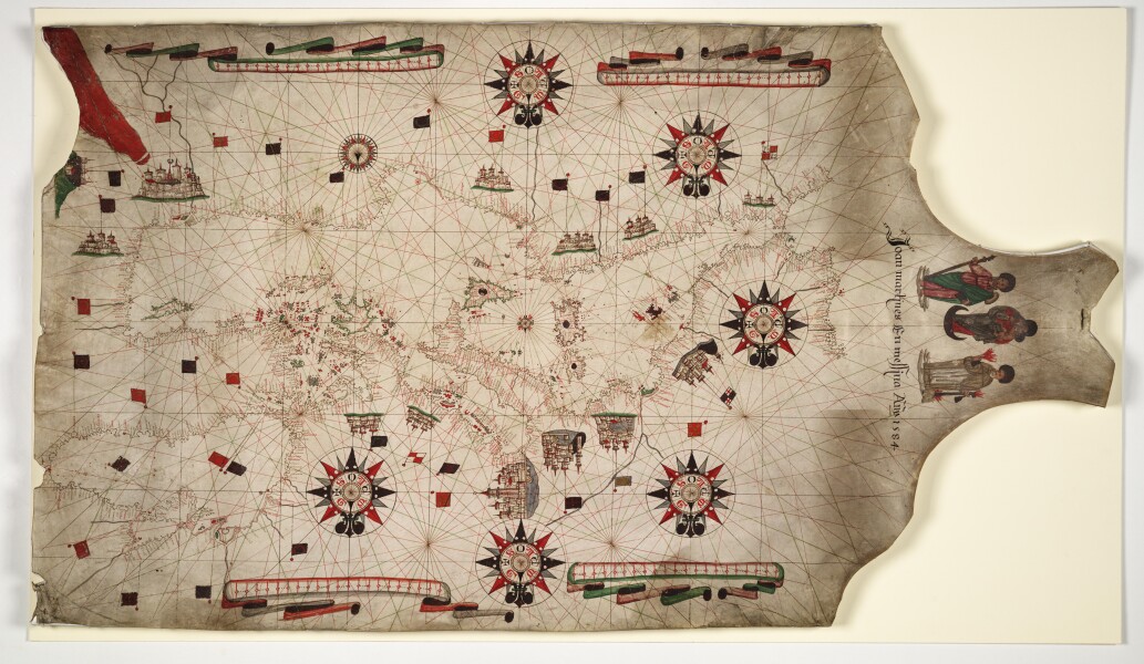 1584 Portolan Chart of the Mediterranean - Joan Martines (Andrew Gu)