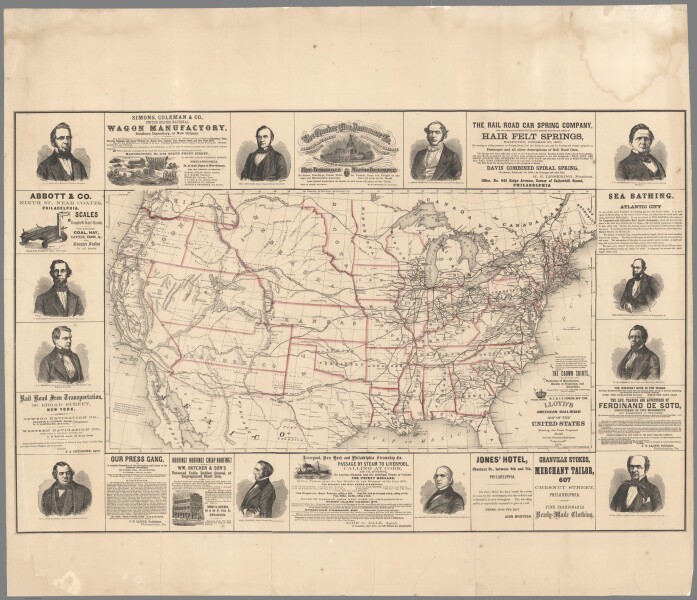E414 - Lloyd's American Railroad Map of the United States - James T. Lloyd - 1859 - Teddy Palmore