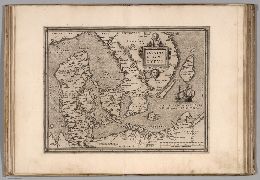 E414 - Daniae - Ortelius - 1570 - Nathan Moldavsky