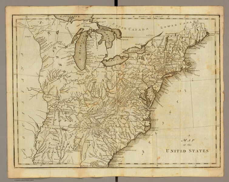 A Map of the United States, Joseph Scott, 1795