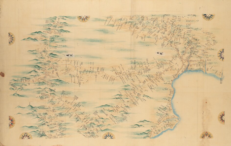 E414 - Maps of Japan's Coastal Area (#90 of large-scale maps) - Tadataka Ino et al. - 1821 - Reona Kubomiya