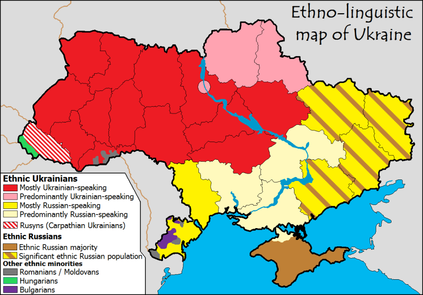 Bad Design - Ethnolinguistic Map of Ukraine - Andrew Gu