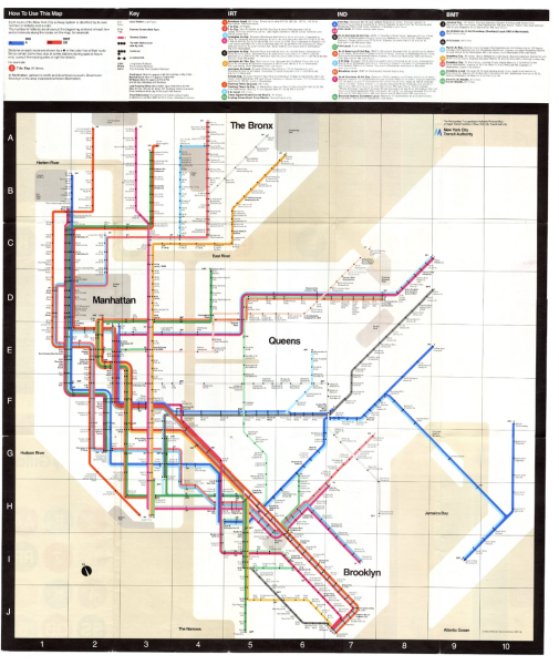 Bad Design – The 1972 Massimo Vignelli map of the New York subway - Orr Teva