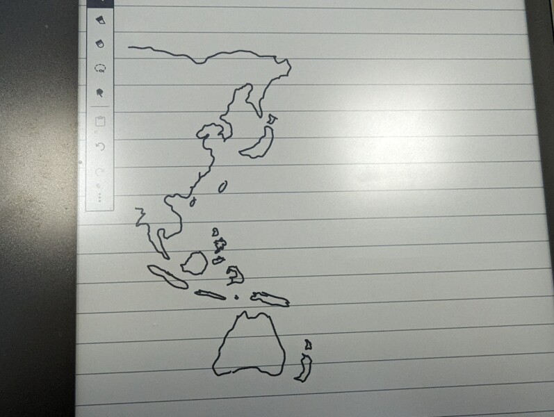 Self-Drawn Map - Brandon Joung - World Map from Memory (east half)