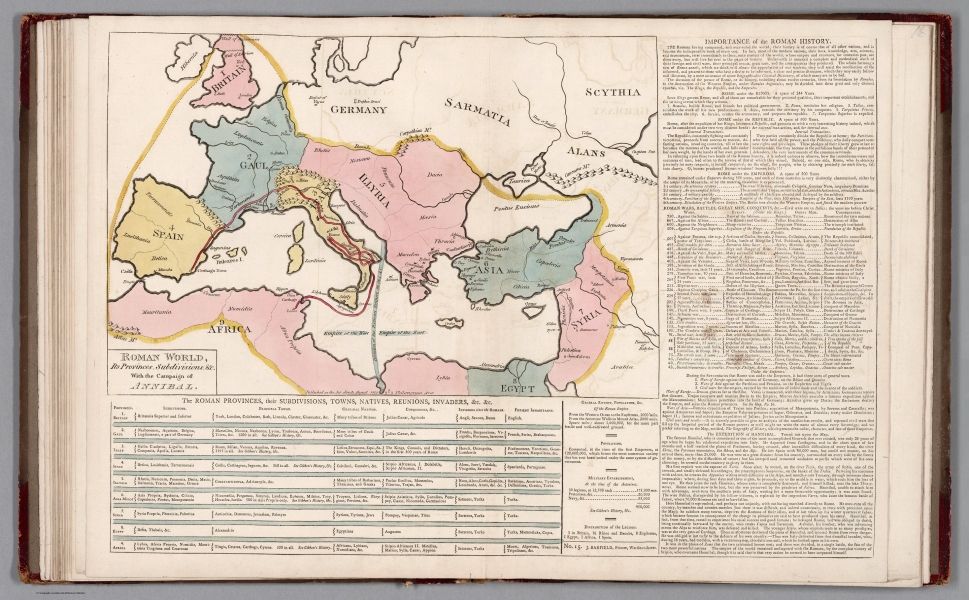 Roman World, its provinces, subdivisions &c. No. 15 - Emmanuel Auguste Dieudonne - 1800 - Alex FF