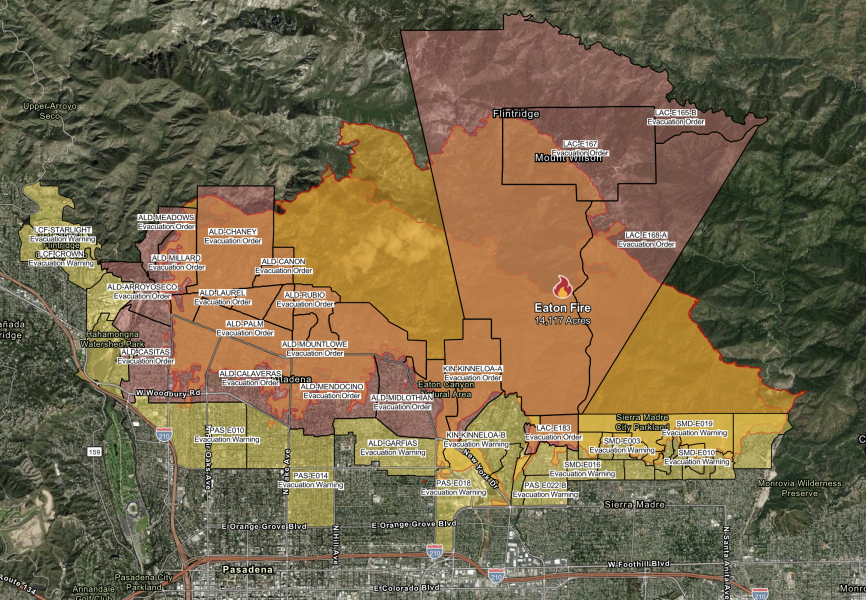 Cal Fire Map — Eaton Fire, Christopher Hughes