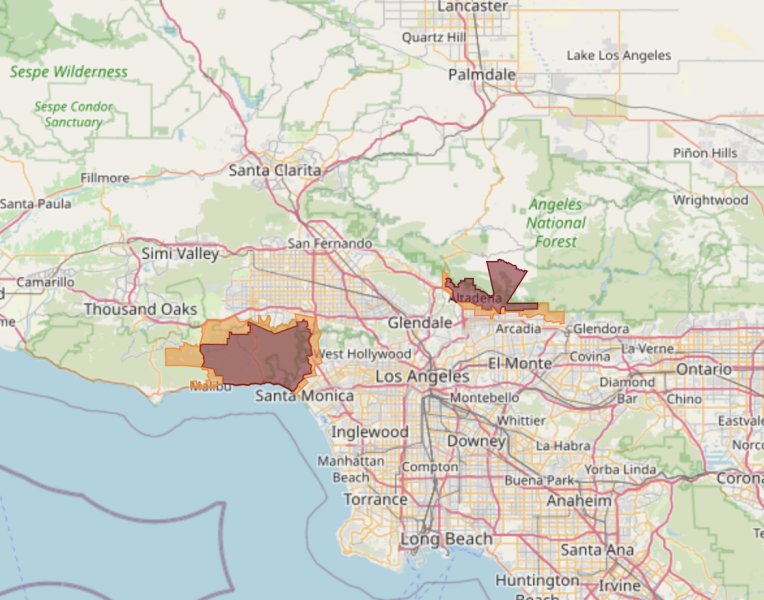 California Evacuation Map - Wyatt Cotton