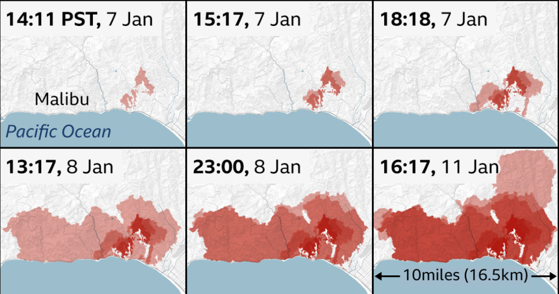 Palisades Fire Time Lapse - Aidan and Minnie
