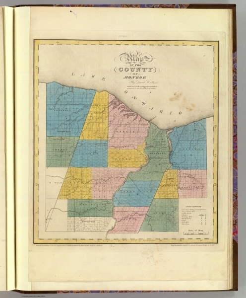 Map of the County of Monroe - David H. Burr - 1829 - Nathan Rodi