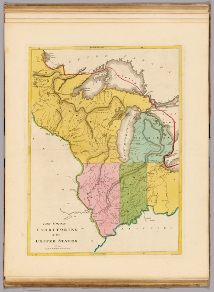 Upper Territories of the United States - Mathew Carey - 1815 - Minnie Pozefsky