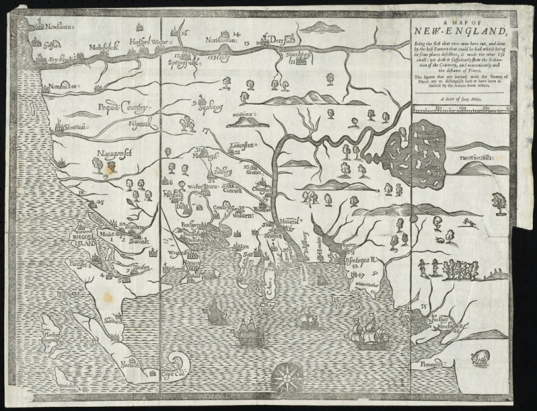 A Map of New England - John Foster - 1677 - Kate Keenan