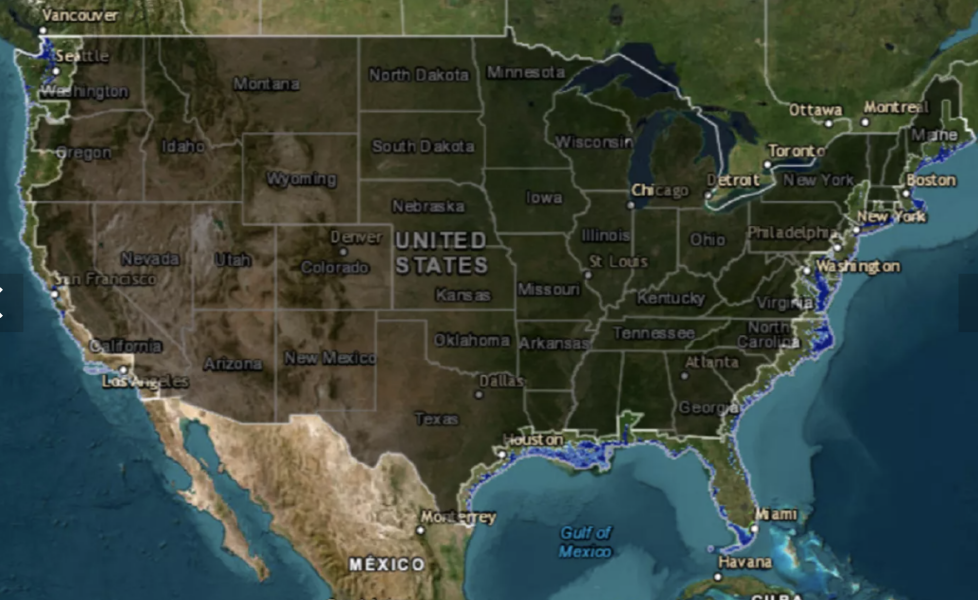 US Coastline in 2100&nbsp;