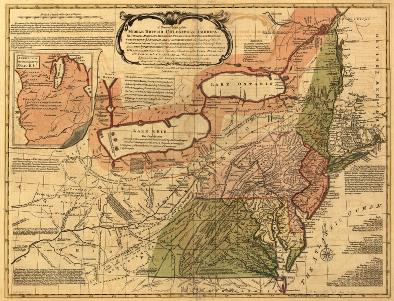 A Map of the Middle British Colonies in America - Ken Habeeb