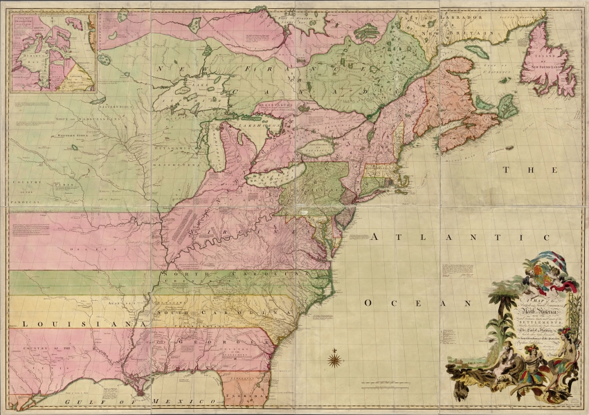 A Map of the British and French Dominions in North America - from Ken Habeeb