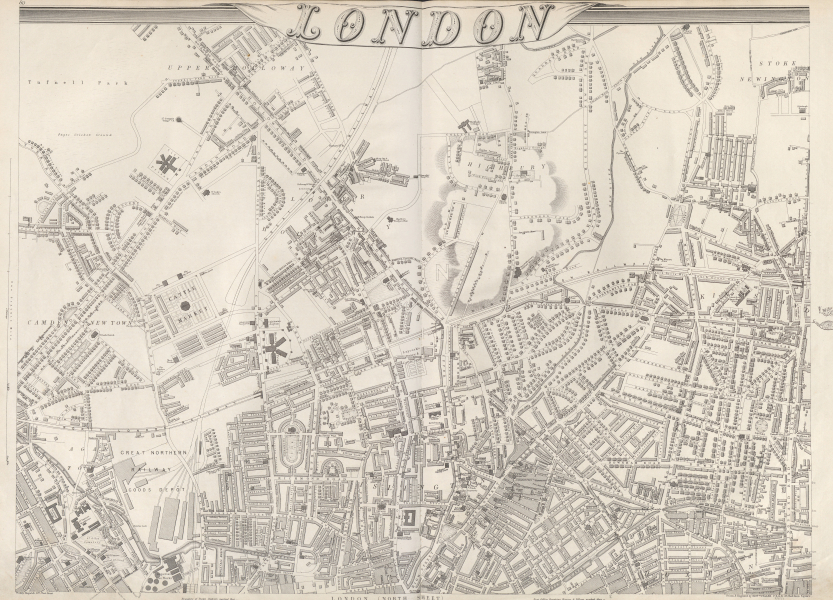 Shows part of north London in 1863 - Stephen Johnson