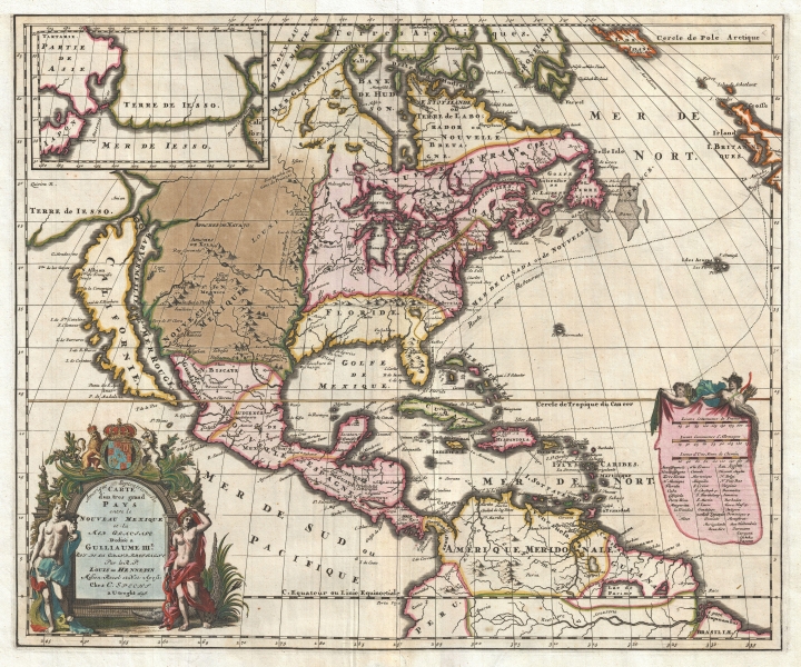Louis Hennepin's Map of North America - Thomas Worth