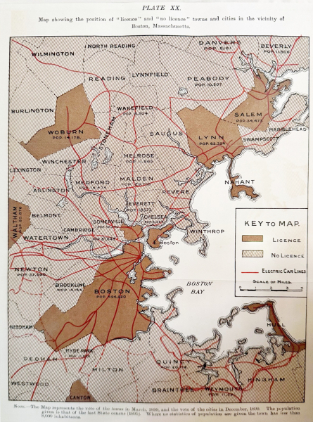 Temperance Problem and Social Reform Map - Boston 1900 - Kris Butler