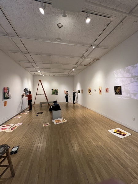 Mid-install photo of tangled