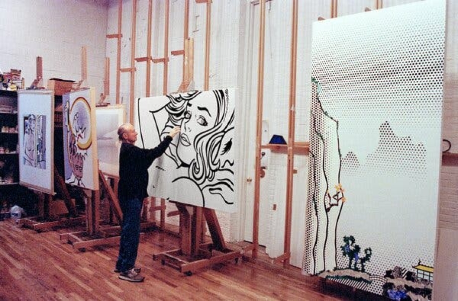 Lichtenstein in Studio