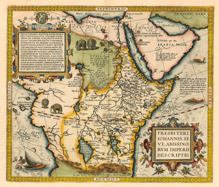 A Description of the Empire of Prester John - Abraham Ortelius - 1564