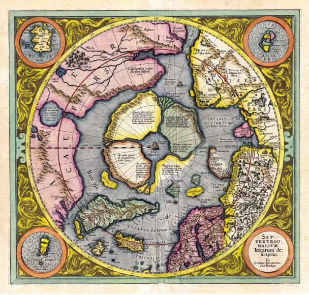 The North Pole - Gerhard Mercator - 1595