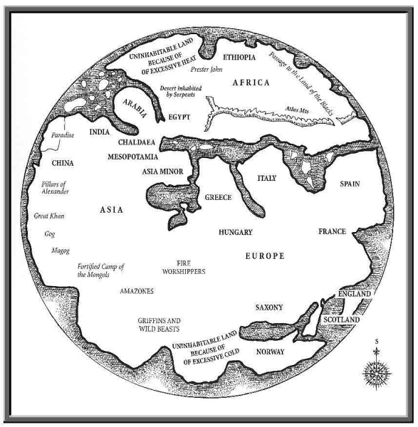 Borgia Map (Line Drawing)
