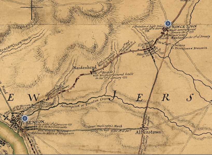 1777 Trenton Map Dot 3