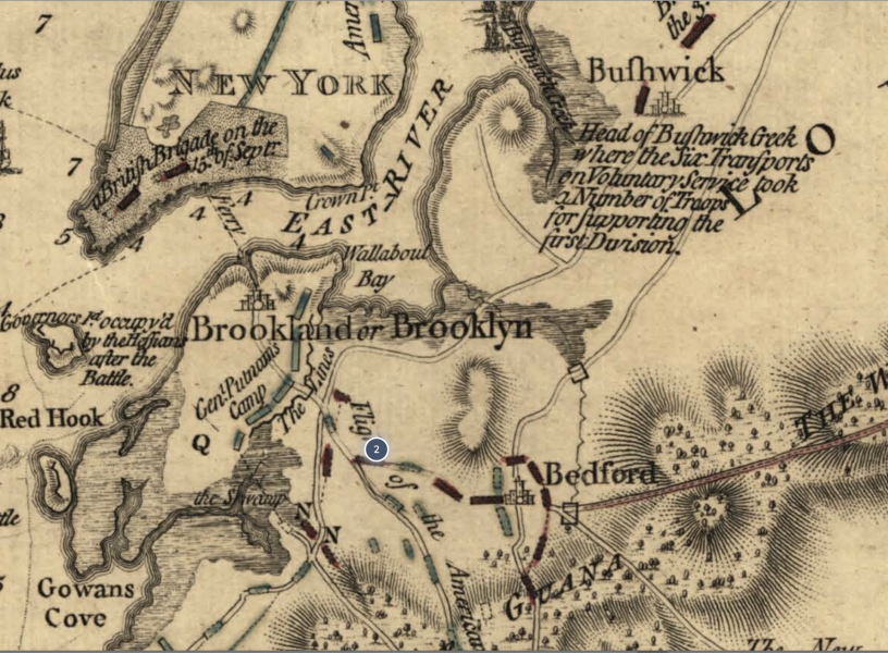 1776 New York Campaign Map Dot 2