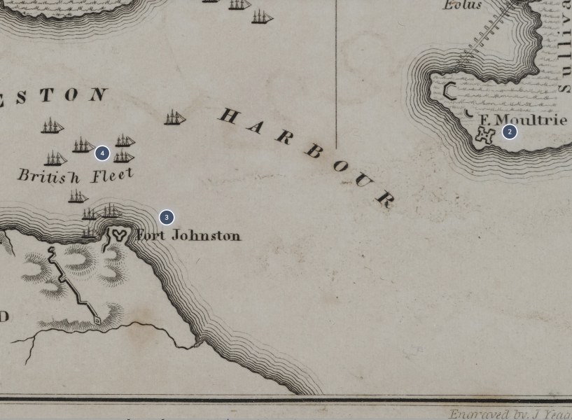 Charleston - Atlas to Marshall’s Life of Washington Dots 2, 3, 4a