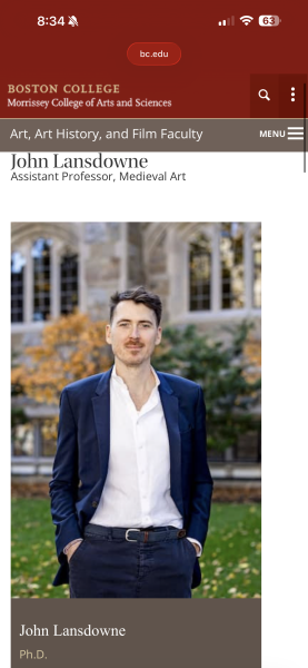 professor for medieval art class that he’s taking in the spring of 2026