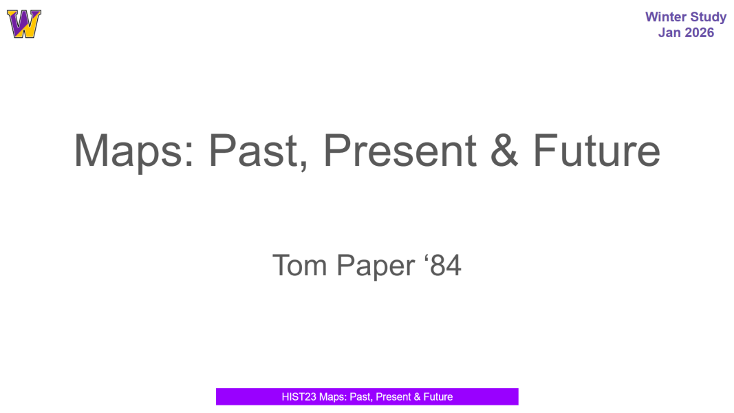 Maps: Past, Present & Future