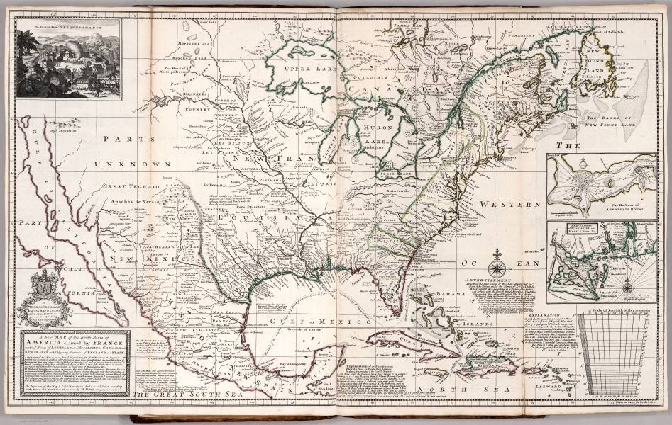 Parts of America Claimed by France - Herman Moll - 1720