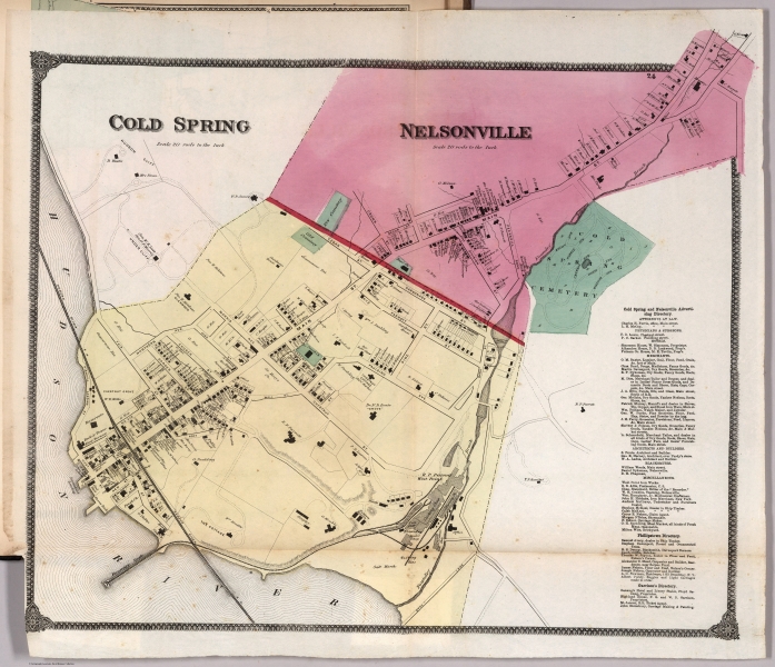 Cold Spring, Nelsonville, NY - Frederick William Beers - 1867 - Putnam County Atlas - Matthew Nachamkin