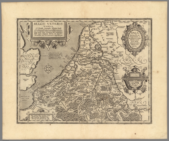 Belgii Veterus Typus - Abraham Ortelius - 1594 - Dilan Fernandes