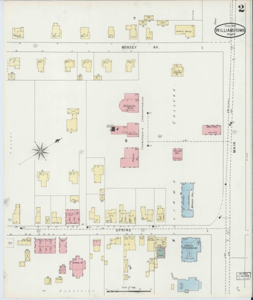 Williamstown, Berkshire County, Massachusetts Map, by Sanborn Map Company, 1895, Dalton Peters