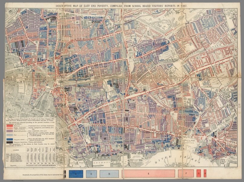Poverty Map of London - Booth - 1889