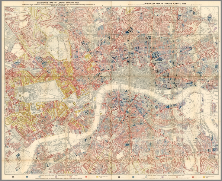 Poverty Map of London - Booth - 1889