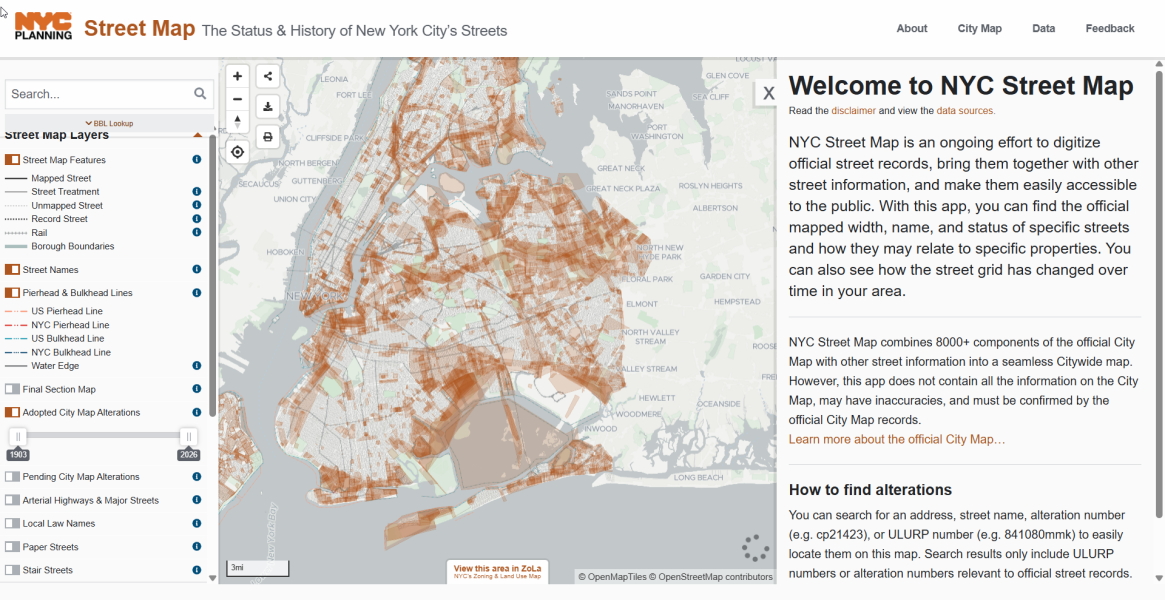 NYC Street Map - 2026