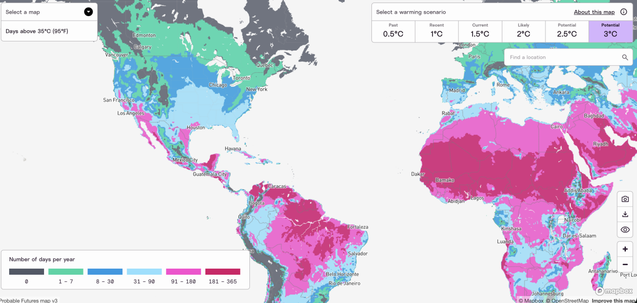 Josh Frett - Days Above 35 degrees C (95 degrees F)