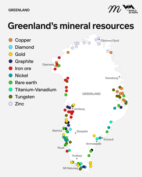 Leighton Calhoun - mineral map of greenland&nbsp;https://www.reddit.com/r/Maps/