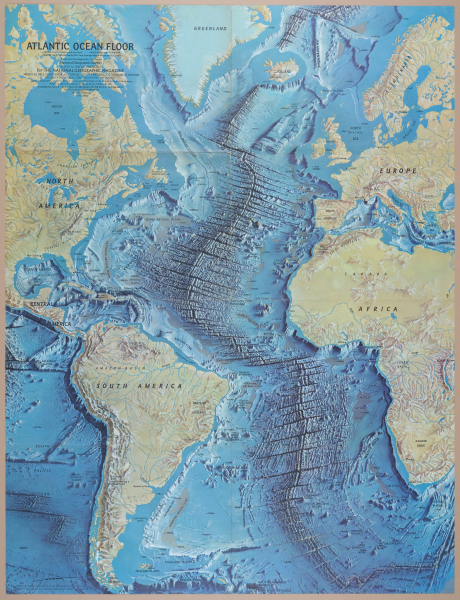 The Atlantic Ocean Floor - Tharp, Heezen, and Berann - 1968 - Santiago Ferris
