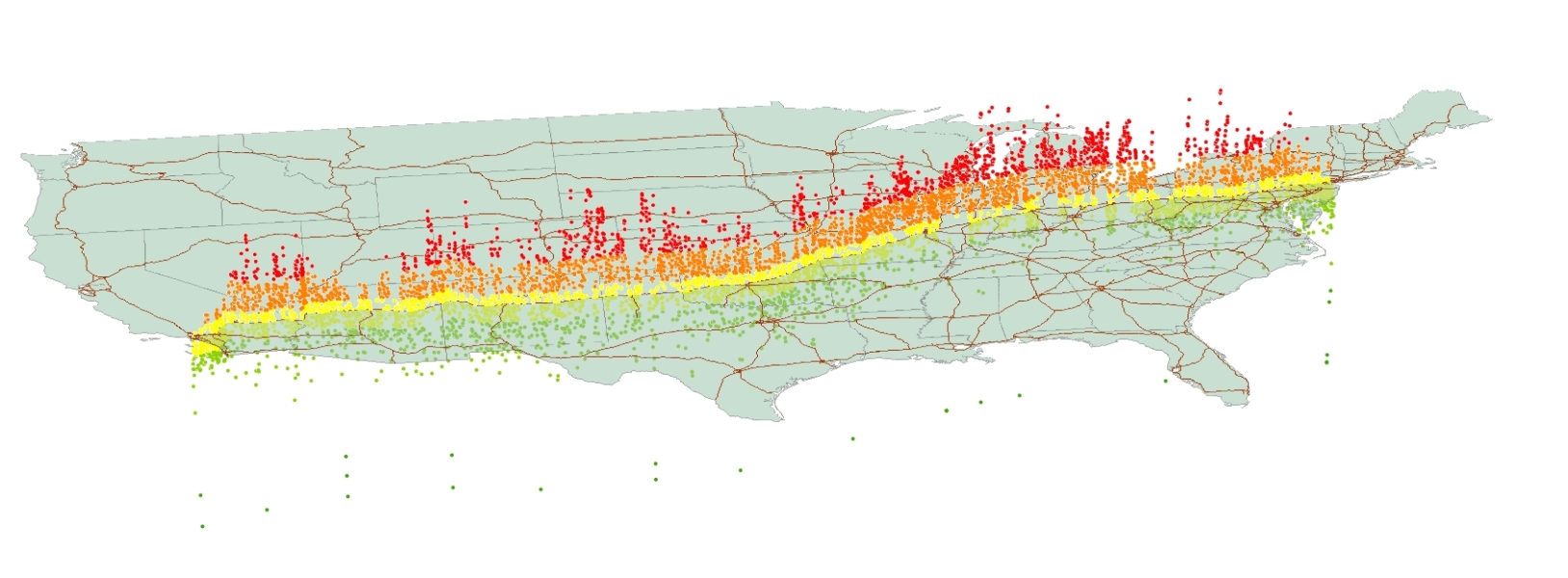 Cannonball run speed map - Noah Peters