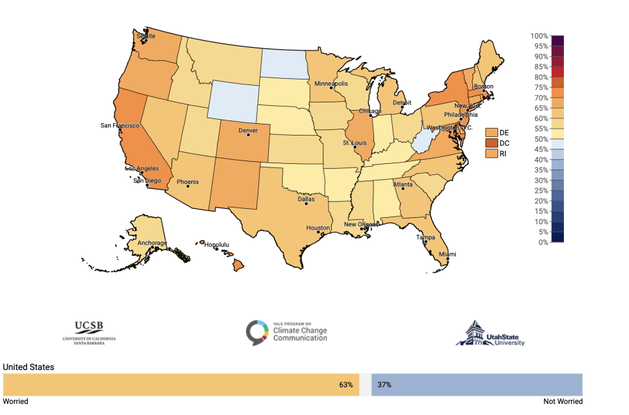 Tekla Modebadze - Estimated % of adults who are somewhat or very worried about global warming (nat'l avg. 63%), 2024